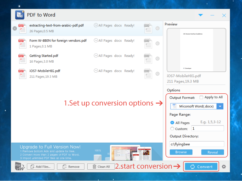 Step by Step to Convert PDF Files into Word Formats-Step 4