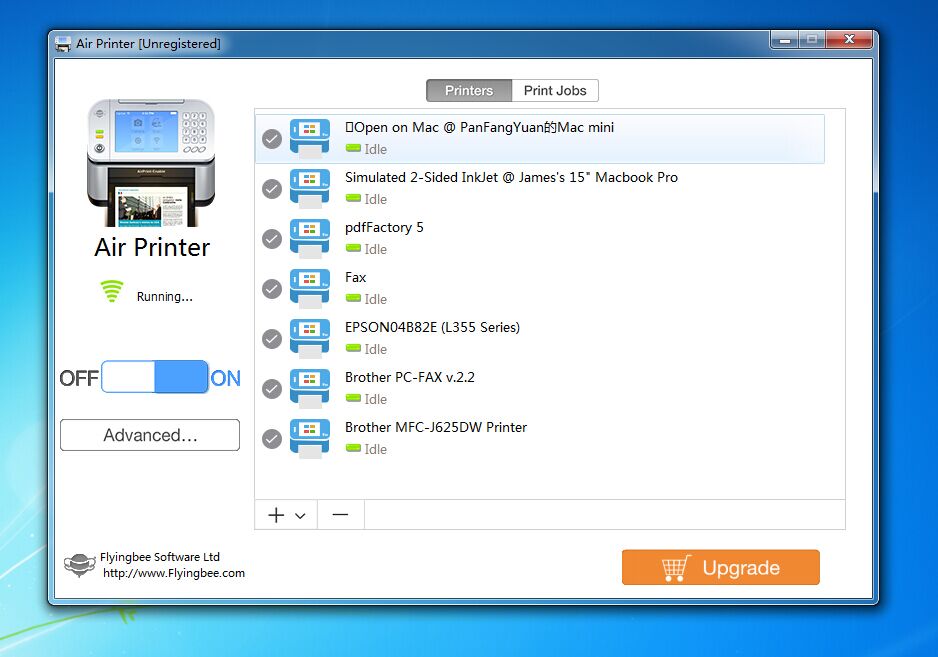 How to enable AirPrint for windows with Air Printer-step 2